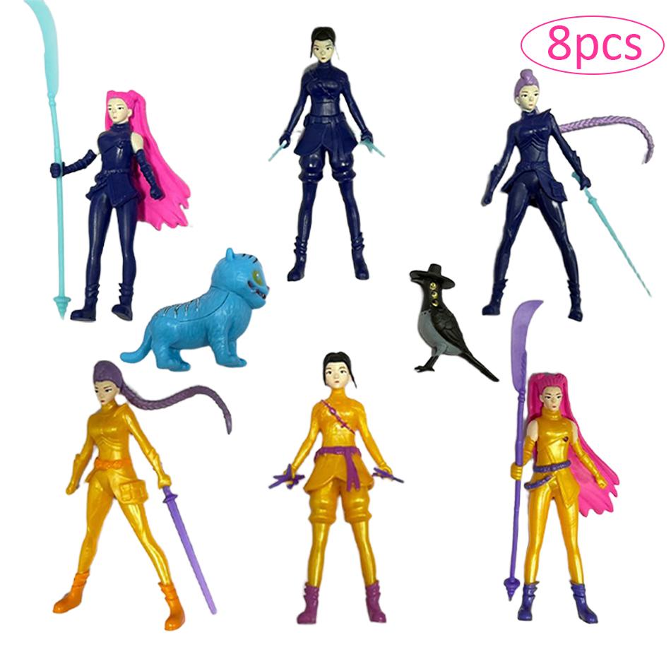 K pop Demon Hunters Figure Kpop Demon Hunters Figures Huntrix Figures Toy Derpys Tiger Rumi Mira Zoey Sussy Figurine Ornament