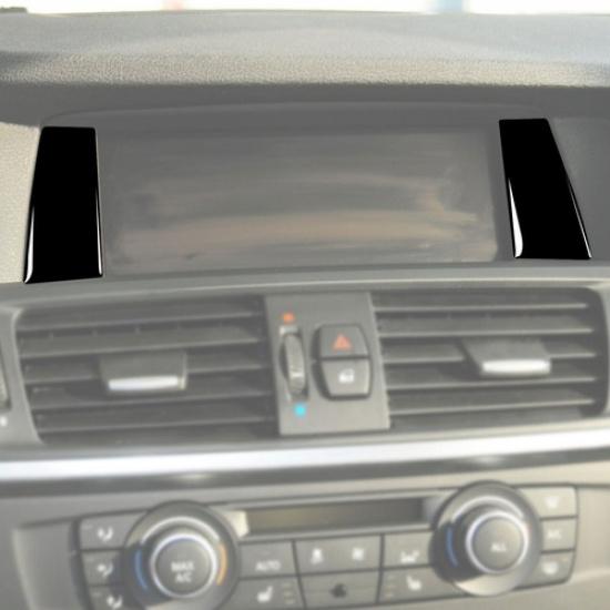 Glossy Piano Black Navigation GPS Side Cover Trim For BMW X3 X4 F25 F26 2011-17