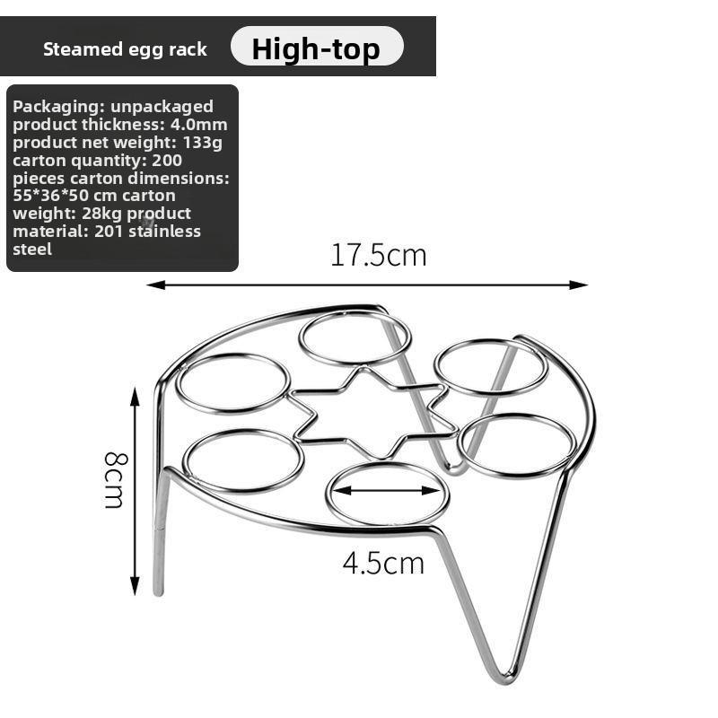 Stainless Steel Steaming Pot Steamer Egg Rack Kitchen Organizer For Home Cooking