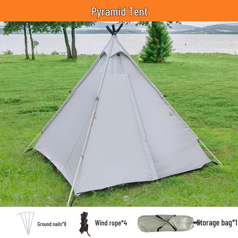 TWROAD Outdoor Portable Pyramid Camping Tent 2-4 Person