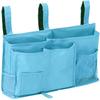 Bedside Caddy Magazine Holder Book Laptop 3 Side Hook Straps Hanging Organizer Bed Hanging Storage Bag for Bedroom College Dorm
