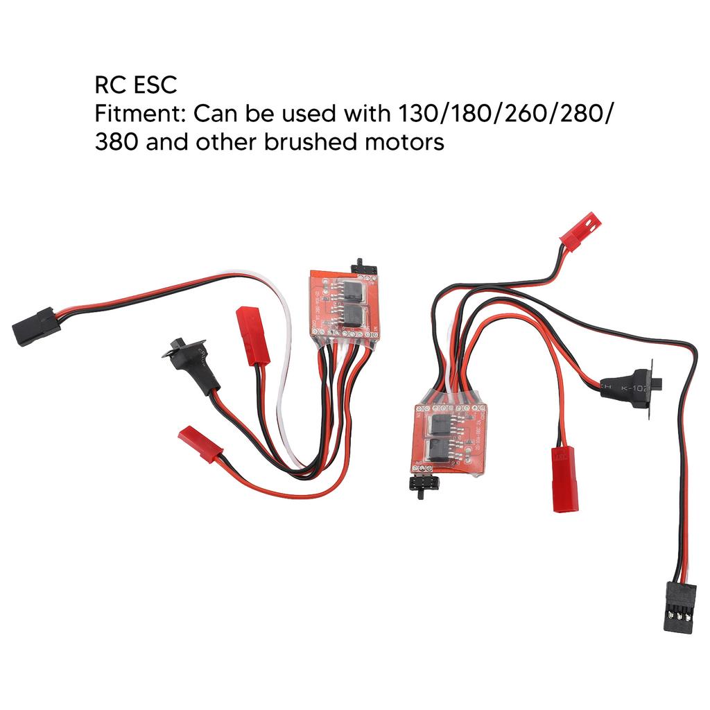 2Pcs RC Brushed Electric Speed Controller 30A Mini Stable RC ESC for 1/16 1/18 1/24 RC Car Boat