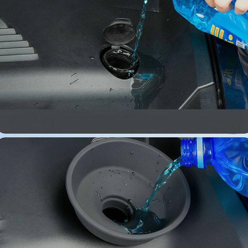 Car Trim Glass Cleaning Fluid Filling Port Auxiliary Funnel For Tesla Model 3 Model Y