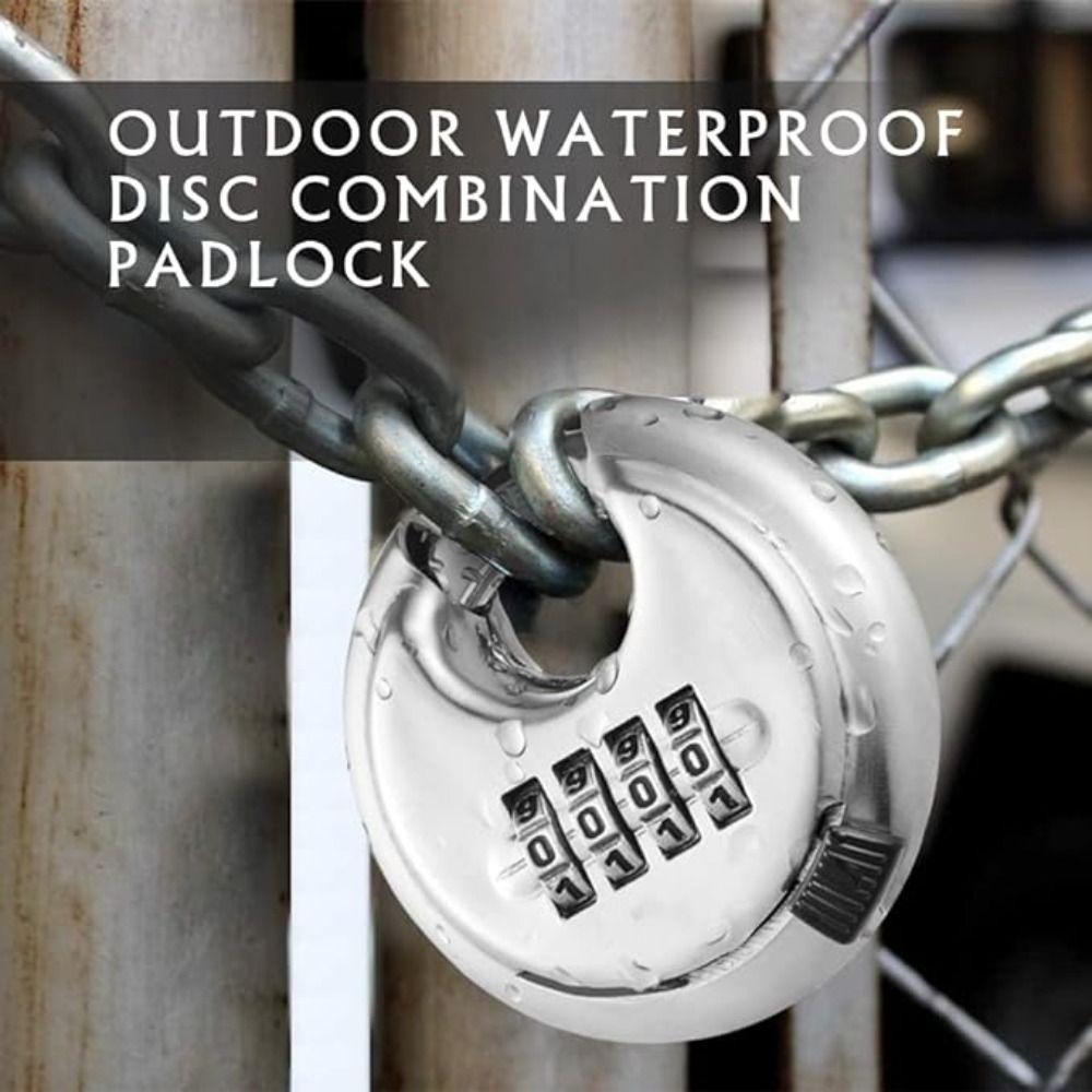 Safety Round Cake Lock Combination Discus Padlock Anti Pressure Combination Lock Warehouse