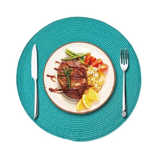 Round Placemats for Dining Table, Woven Heat Insulation Pad, Biodegradable Coasters for Dishes Cups, Farmhouse Kitchen Decor