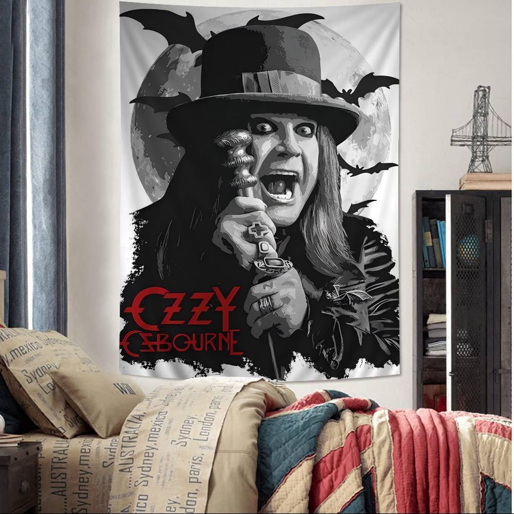 Rock Singer Ozzy Osbourne Anime Tapestry Art Science Fiction Room Home Decor Wall Art Decor