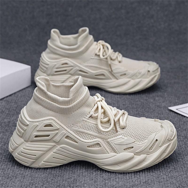 Summer new men's lightweight running shoes octopus socks shoes mecha shoes sports mesh breathable fly-woven men's shoes