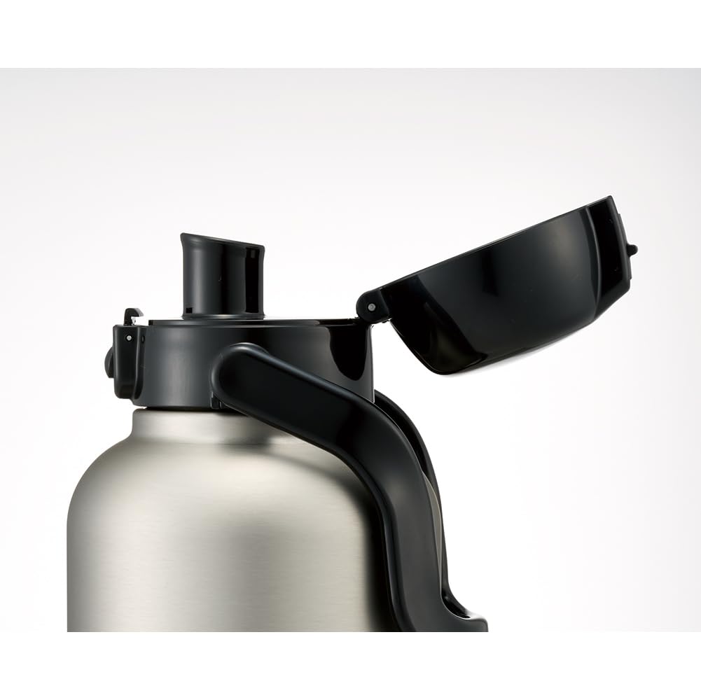 Skater Edelstahl-Wasserflasche mit 2L Vakuum Silber STD20H-A Griff, Fassungsvermögen, Ein-Knopf-Bedienung, 2000ml, Doppellagige Thermoskanne,