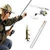 Mini Pocket Pen Fishing Rod with Reel Telescopic Fishing Pole with Reel Fishing Rod Spinning Reel Combo Kit for Outdoor Fishing