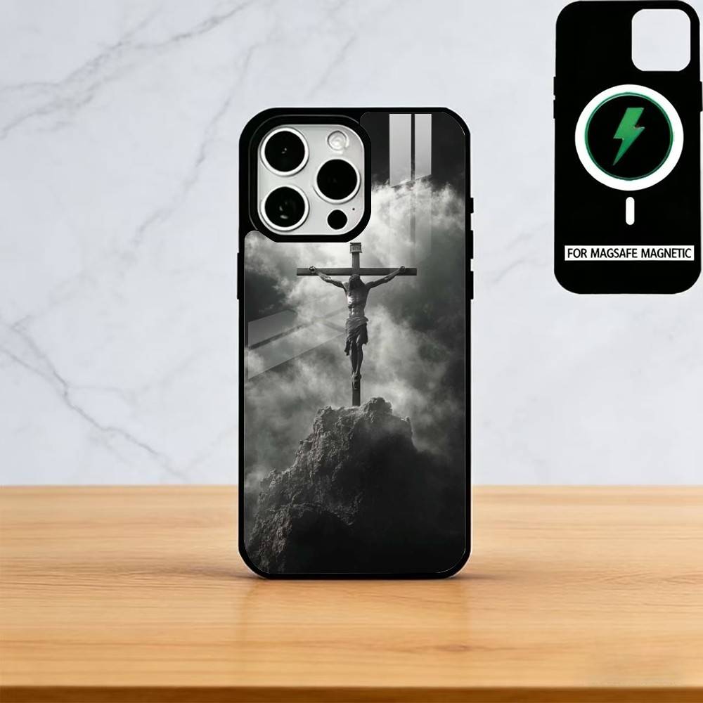 

Son Of God Jesus Cross Holy Light Phone Case For iPhone17,16,15,14,13,12,11 Plus,Pro Magnetic with Magsafe Wireless Charging iPhone15Pro