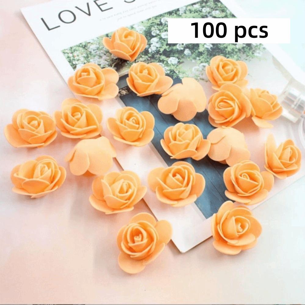 3cm Künstliche Blumen Handgefertigte Blumenmaterialien Schaumstoff Rosenköpfe Valentinstagsrose