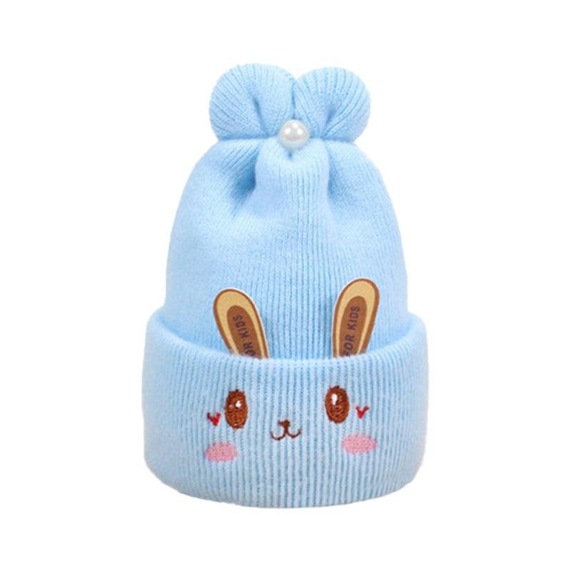 

1Pcs Autumn Winter Rabbit Ears Soft Warm Ear Cap Cute Baby Hat Kids Boys Girls Beanies Solid Color Earflap Hat Bonnet
