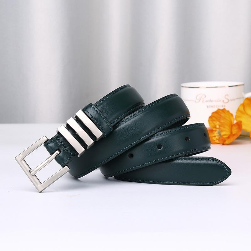 Women'S Leather Belt Women'S Korean Version Of Simple Fashion Trend Versatile Personality Pure Cowhide Pin Buckle Decorative Belt