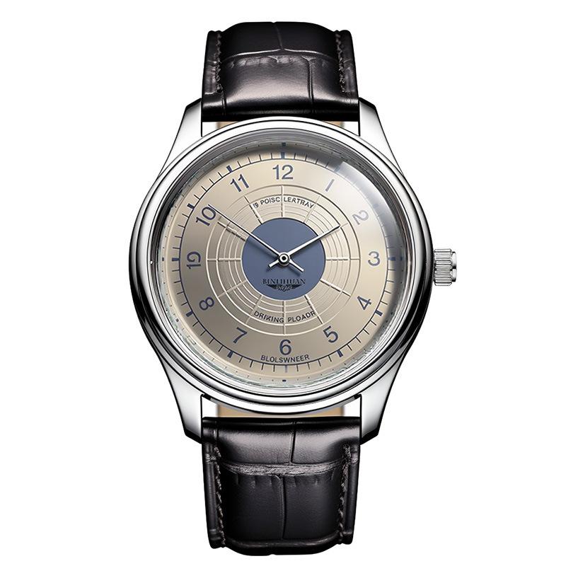 

Men s Quartz Movement Watch Leather Strap Clock Digital Numerals Wristwatch
