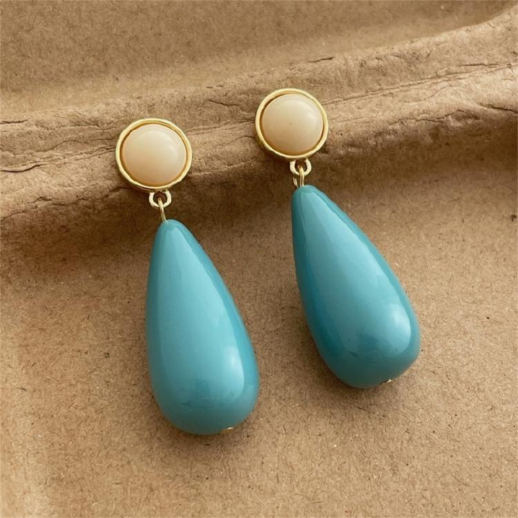 Modern Minimalist Drop Earrings Elegant Pendant Earrings Resin Alloy Texture Suitable for Everyday Stylish Outfits