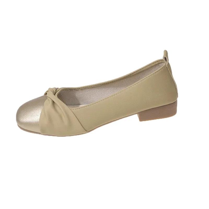 

Новые женские туфли 2024 года, высококачественные женские туфли на плоской подошве, модные женские туфли на низком каблуке, квадратный носок, неглубокий носок, женские туфли 40 хаки