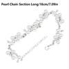 Fashion Imitation Pearl Rhinestone Bracelet Adjustable Chain Vintage Faux Pearl Bangle For Women Wedding Party Daily Jewelry