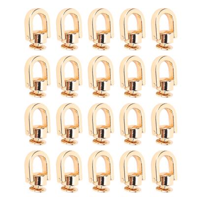 20Pcs D Ring Rivet Metal Decorative Rivet Set for Belt Handbag Leather Products Handicrafts Gold