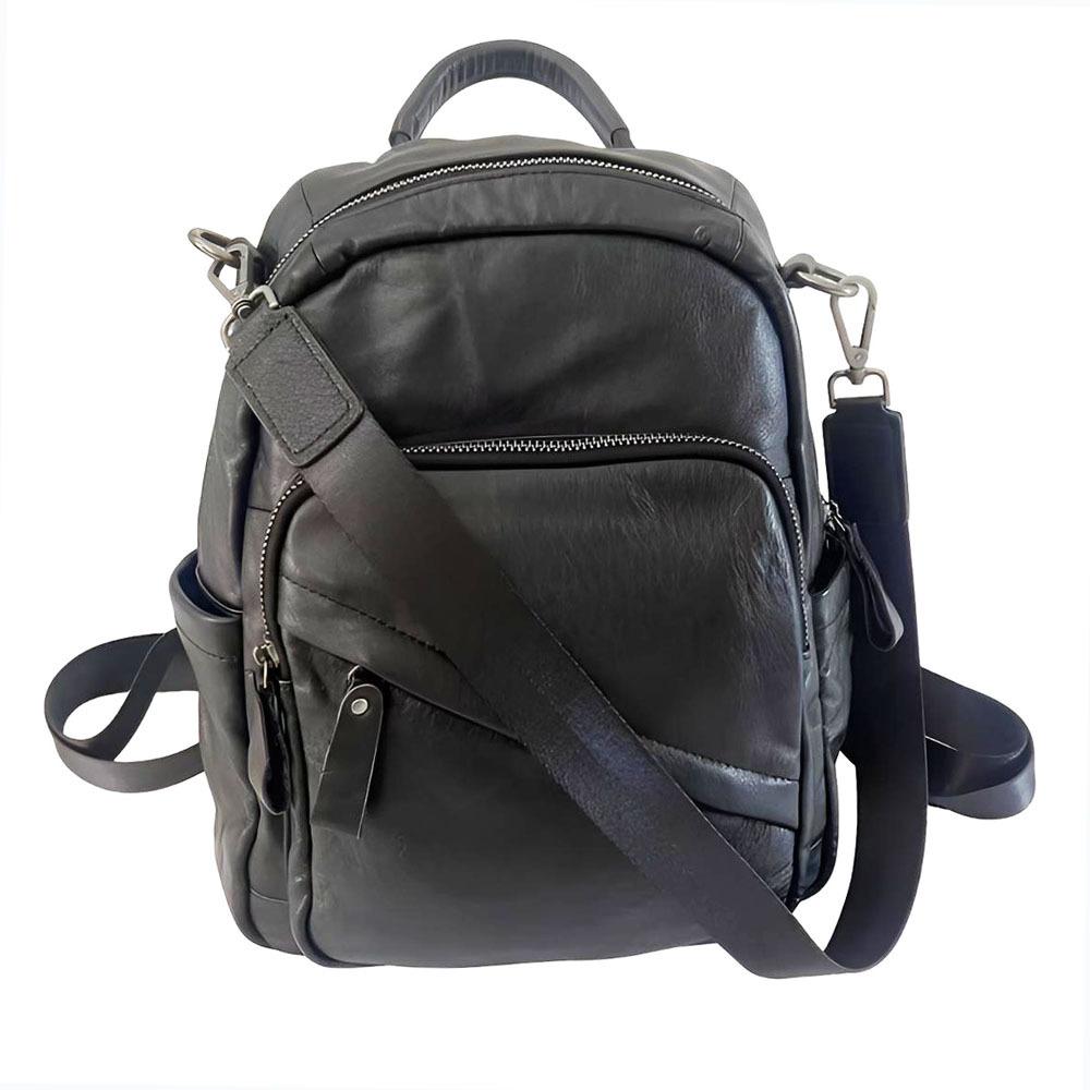 Zaino in Pelle da Donna Pendolare Versatile Zaino Nero Moda Borsa da Donna Boutique