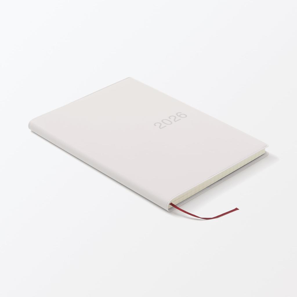 MUJI Starting on December White 84854217 Monthly/Weekly Planner, Monday, 2025, B6, Gray,