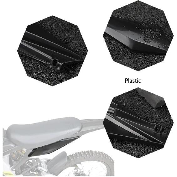 Motorbike Splash Mudguard Side Mudguard Second-Generation Longer Rear Mudguards Black for Light Bee X/S for eRide Pro SS 3.0 Electric Bike