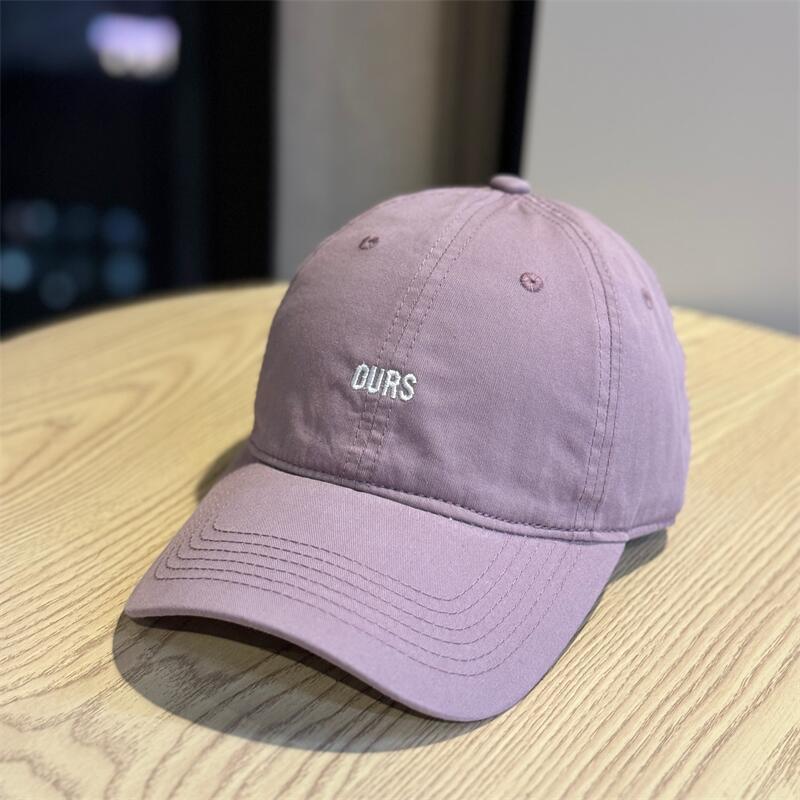 New Cotton Soft-top Baseball Cap for Girls, Simple and Versatile Hat, Colorful Wide-brimmed Face, Small Sunshade Cap for Men