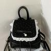 Schoolbag1011 Spring New Cute Lace Backpack Female Senmeng Trend Fashion Simple Bow Handbag Backpack