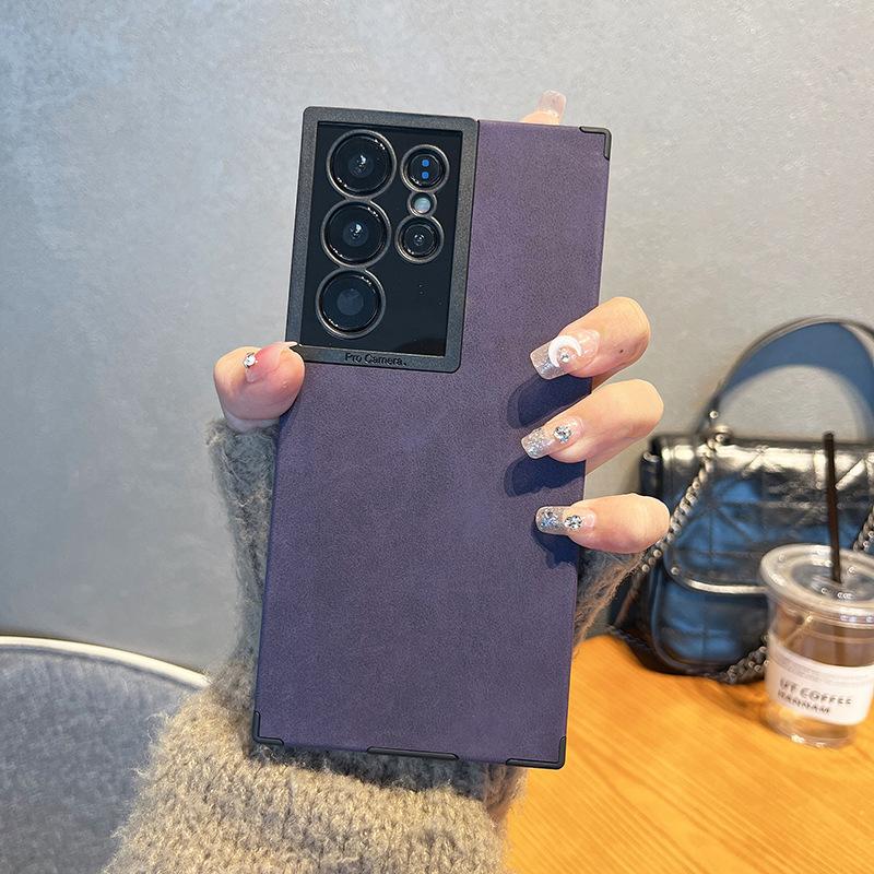 The Samsung S23Ultra Suede Phone Case Is Compatible with The Samsung S22U Shockproof All-cover Men's Business Case