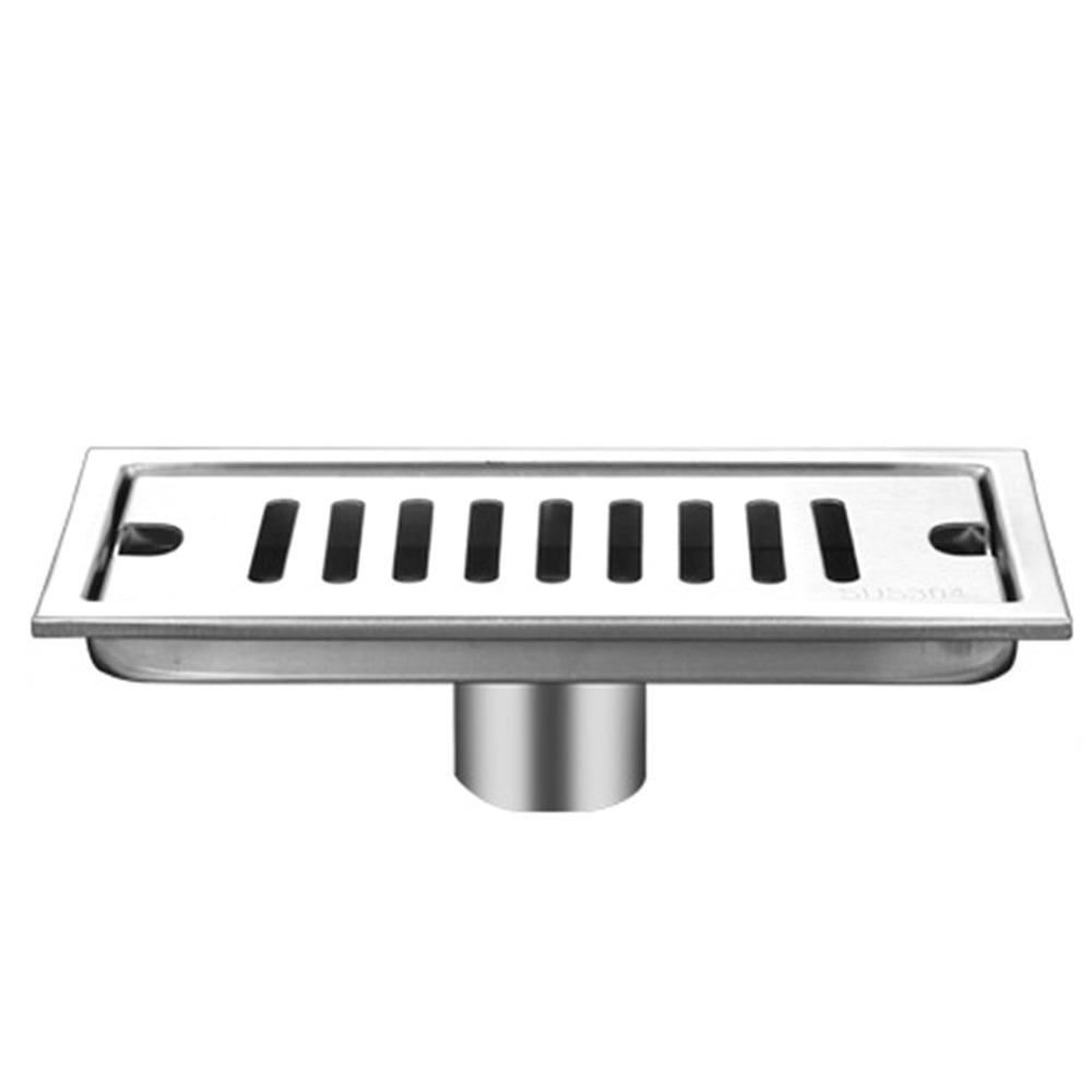 Rectangle Shape Floor Drain SUS304 Stainless Steel Shower Floor Drain Practical Shower Drain  Home