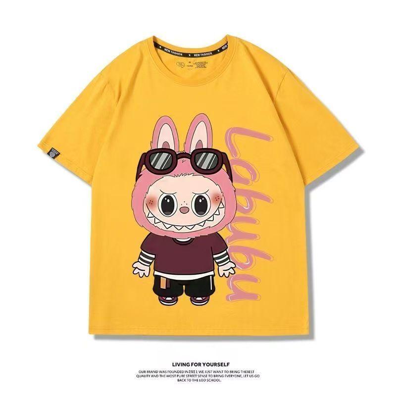 Kreslené tričko LABUBU s potiskem anime pro děti Zábavný top pro kluky a holky Dětský dárek