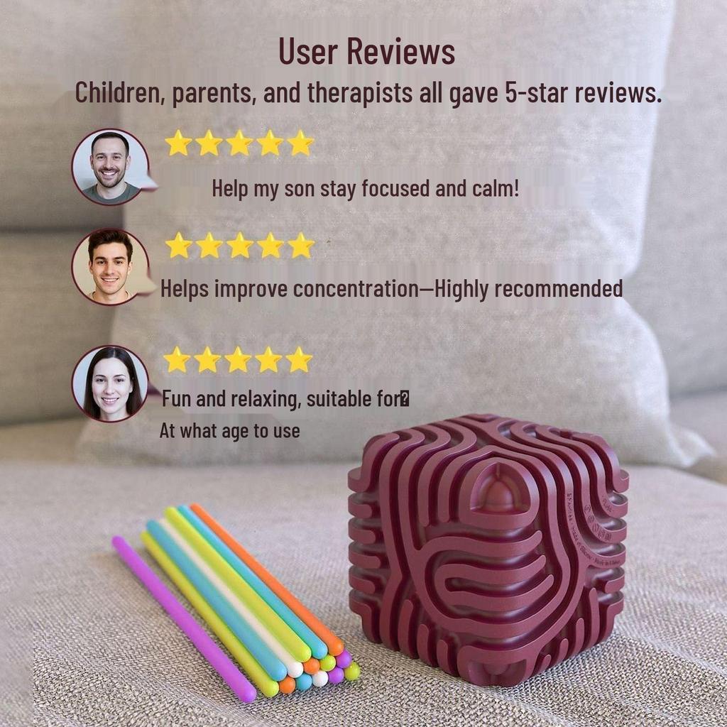 3D Silicone Maze Memory Cube: Sensory Toy for Kids' Concentration and Finger Exercise