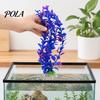 Stable Fish Tank Plants Artificial Water Plant, Aquarium Decoration, Purple Blue Gradient Color Durable Plant Decoration Plastic Leaves, Safe Ornament