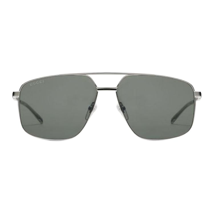 

GUCCI Full Frame Design Metal Aviator Sunglasses Men s Silver 56 серебряный