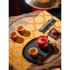 Edenus Dancing Horse Lacquer Red Glaze Tea Set