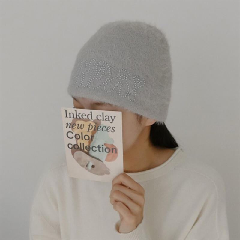 Women s Y2K Style Studded Embroidered Fur Winter Achromatic beige