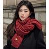 Red Atmosphere Scarf Women Winter New Year Gifts Korean Version of Classic Plaid Student Couple Warm Scarf Tide