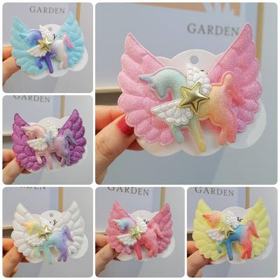 Engelsflügel Einhorn Haarspange Kinder Haarschmuck Einhorn Haarspange Seitenclip Hinterkopfclip