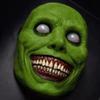 Maschera di Demone Spaventoso per Halloween Copri Viso Bianco Inquietante Oggetto di Scena Cosplay per Casa Infestata Festa Horror Costumi Travestimento