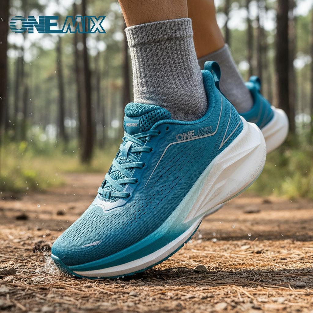 Onemix Running Shoes with Soft Soles for Men and Women, Outdoor Sports and Leisure, Anti-slip, Autumn