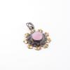 Pink Cat's Eye Gemstone 925 Sterling Silver Jewelry Handcrafted Pendant 1.26" PP-32-45