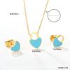 [Sweet And Cute Fruit Design Jewelry Set Drip Glaze Enamel Earrings And Necklace For Women]