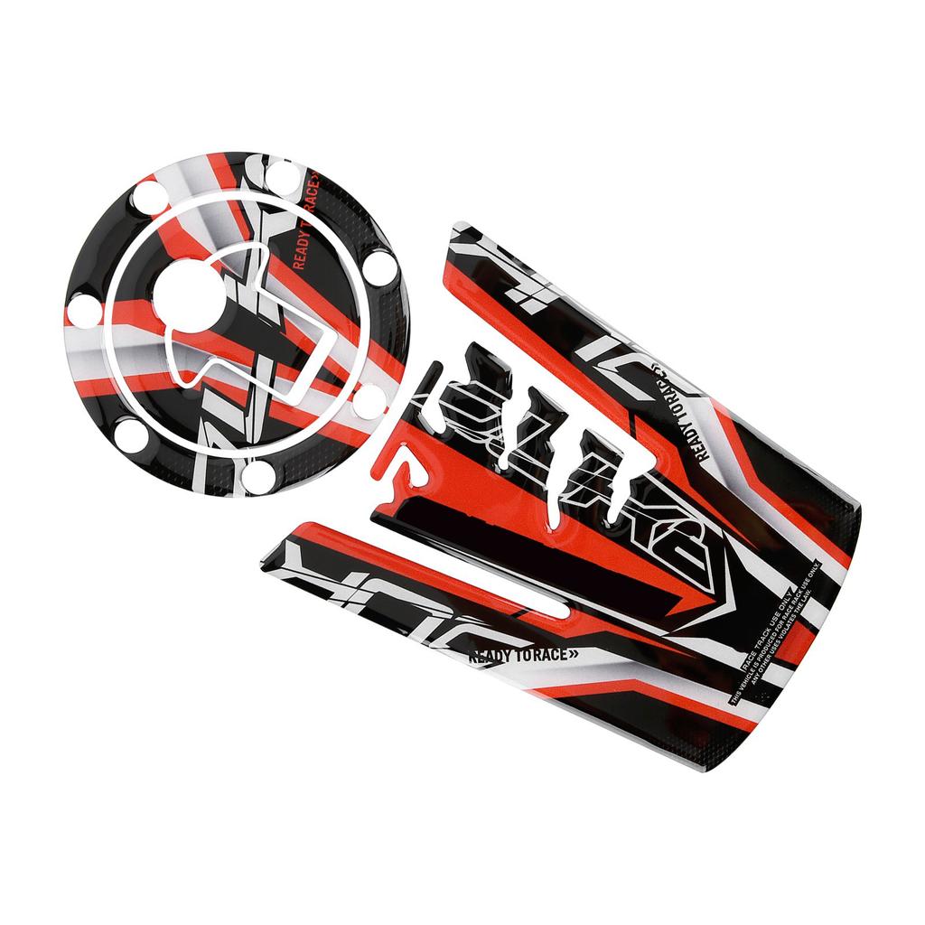 Reflexní nálepka na palivovou nádrž Nálepka na víčko palivové nádrže Oranžová Černá Stylová dekorace pro motocykl