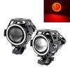 LED Motorcycle Angel Eyes Motorbike LED Auxiliary Lamp U7 Headlamp Spotlights Motorcycle Headlights Super Bright 125W 2Pcs/set