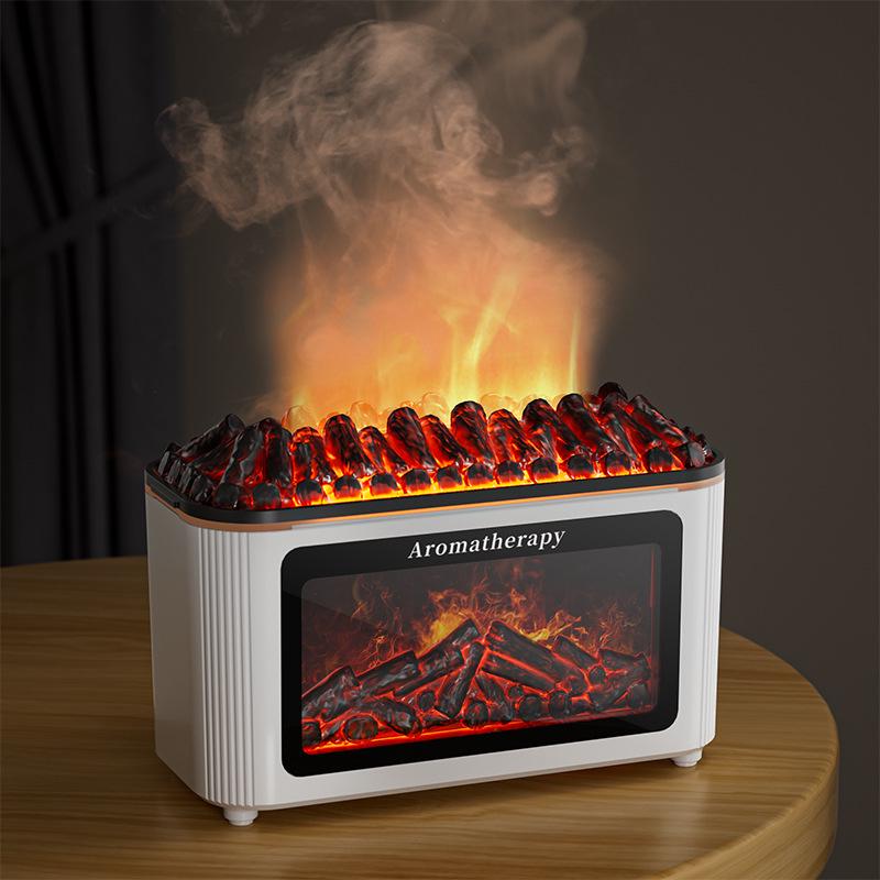 Colorful Flame Aroma Diffuser & Humidifier with Night Light - Perfect for Home, Office, or Bedroom