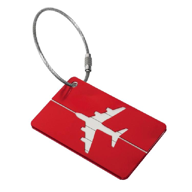 Airplane-Shaped Metal Luggage Tag and Dog Tag Business Gift