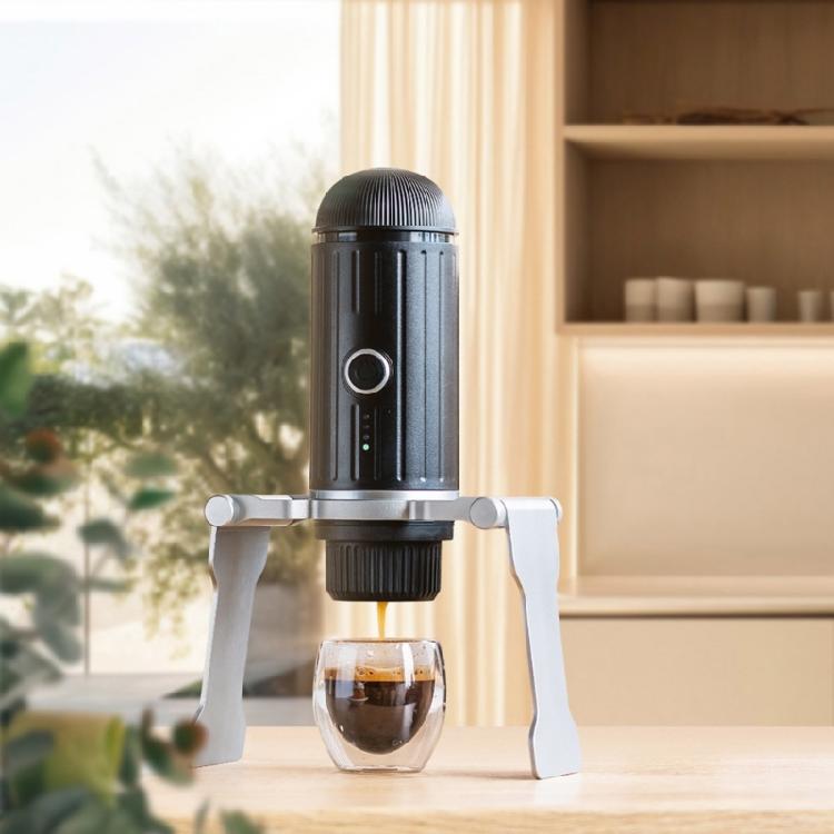 Portable Coffee Machine Holder Aluminum Lightweight Stand For Outdoor Camping Home Office Space Saving