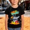 Zig and Sharko Cartoon Print Soft Camisetas TShirt Tee Boys Top Children Short Sleeves Kids Tshirt