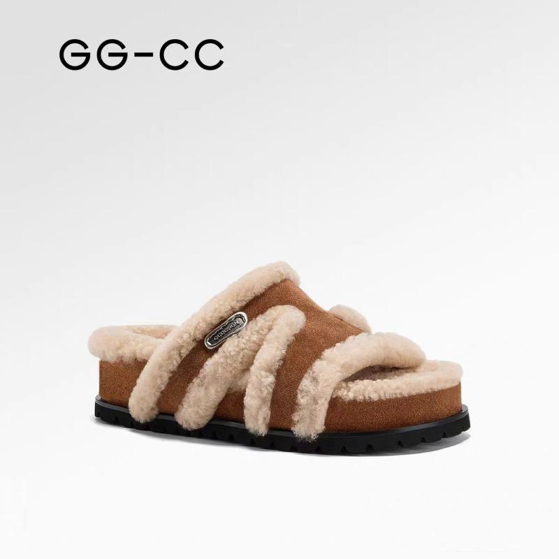 

Autumn new thick-bottomed half-slippers women s hairy tow 35 верблюд