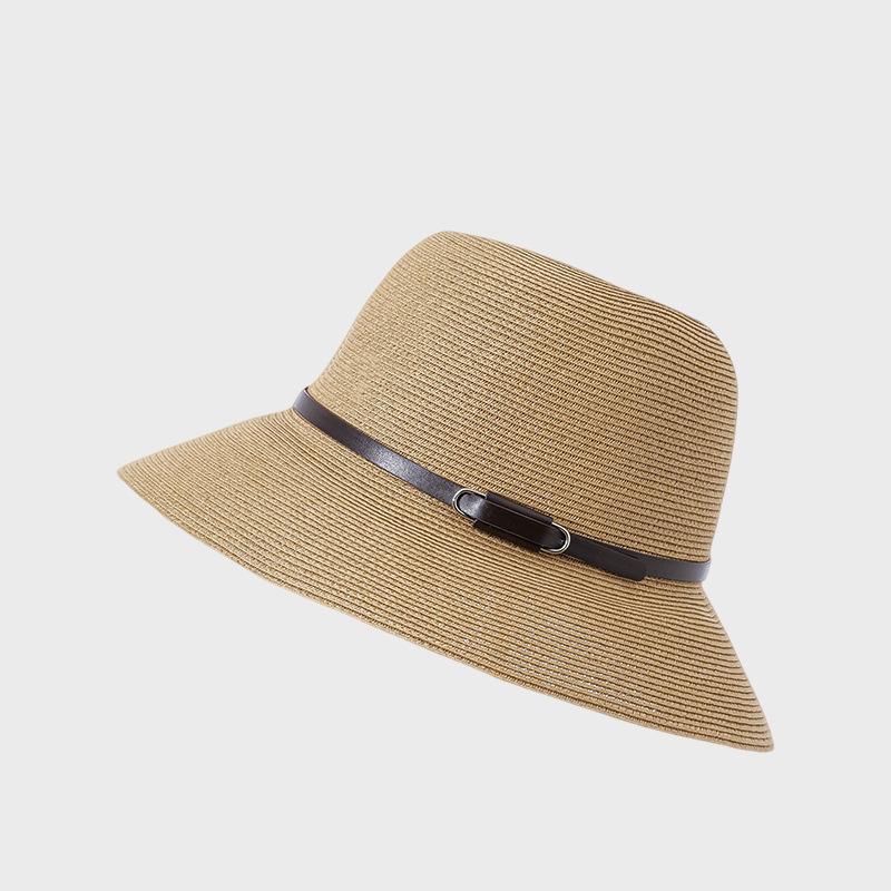 Straw Hat Women's Folding Breathable Fisherman Hat Large Brim Sun Hat