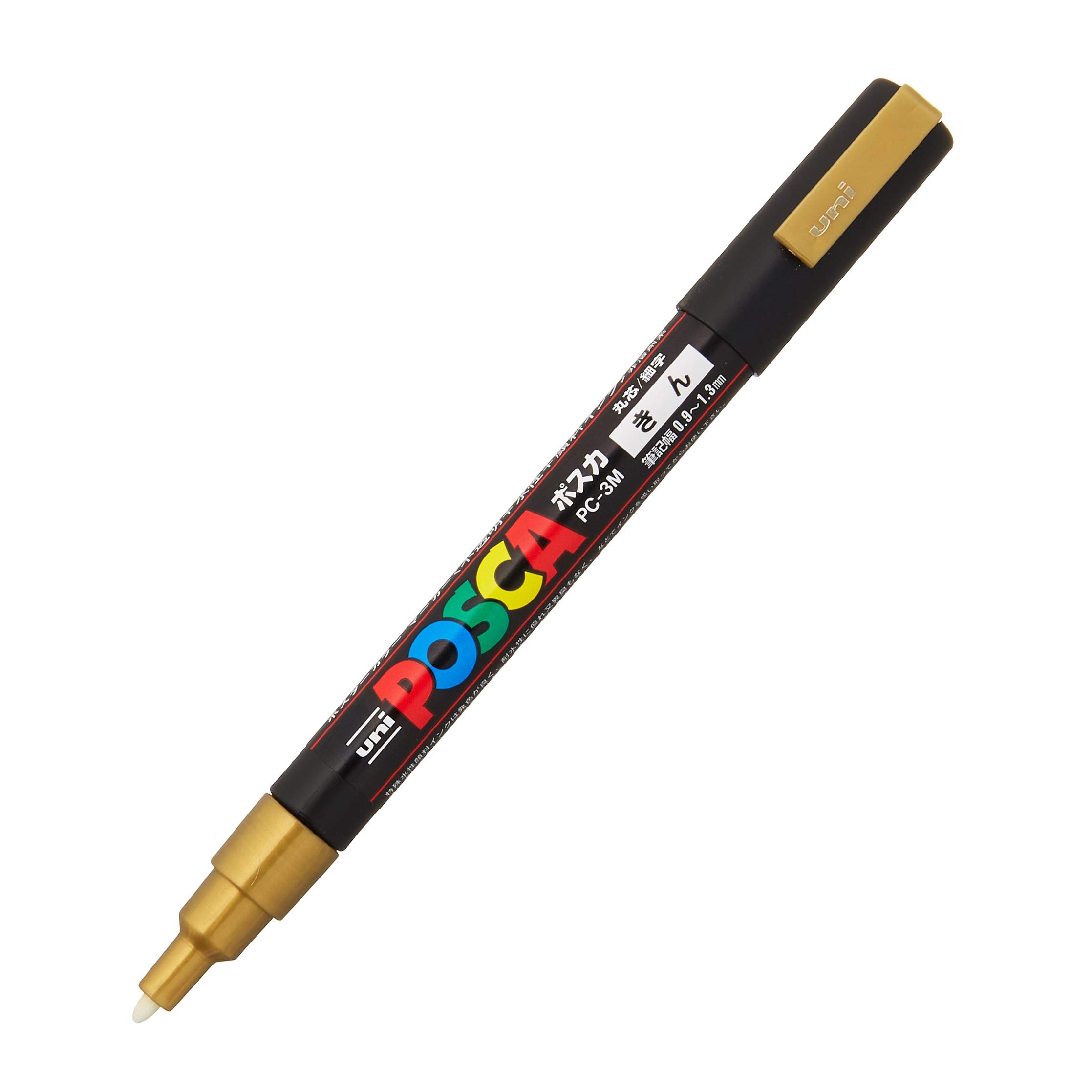 

Ручка Mitsubishi Pencil Posca Fine Round на водной основе, Точка, Наконечник, Золотой, PC3M.25